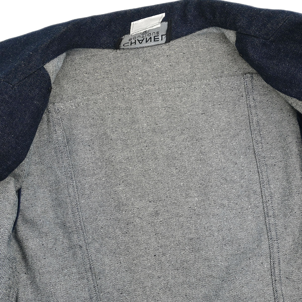 Chanel 1996 Setup Suit Jacket Skirt Navy #40 #38