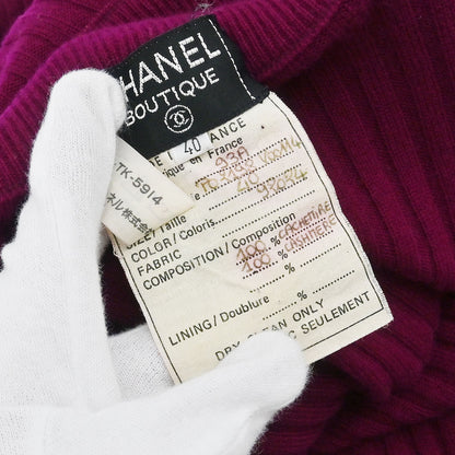 Chanel 1993 Sweater Knit Top Purple #40