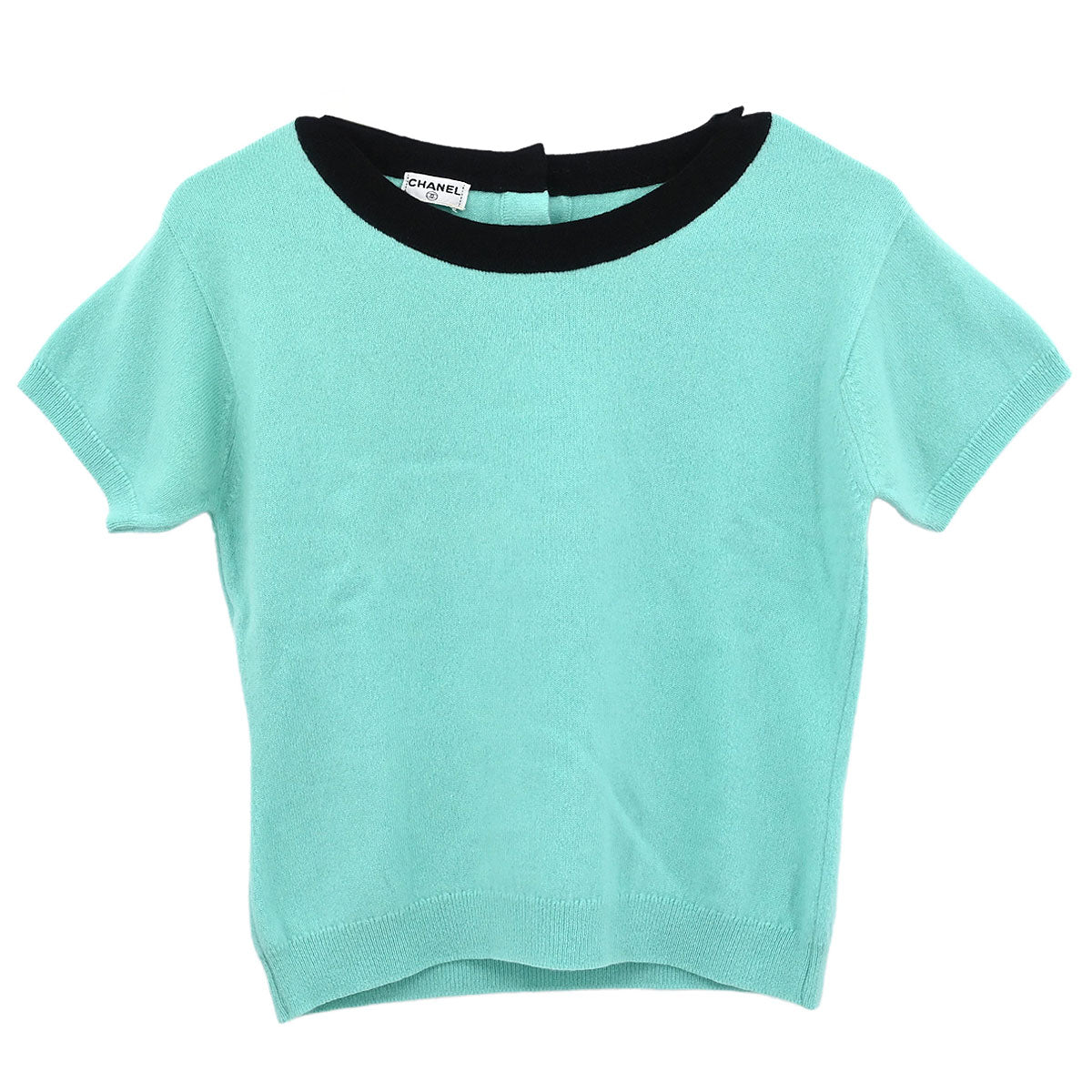 Chanel Ensemble Cardigan Short Sleeve Top Light Green
