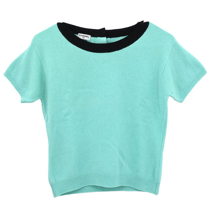 Chanel Ensemble Cardigan Short Sleeve Top Light Green