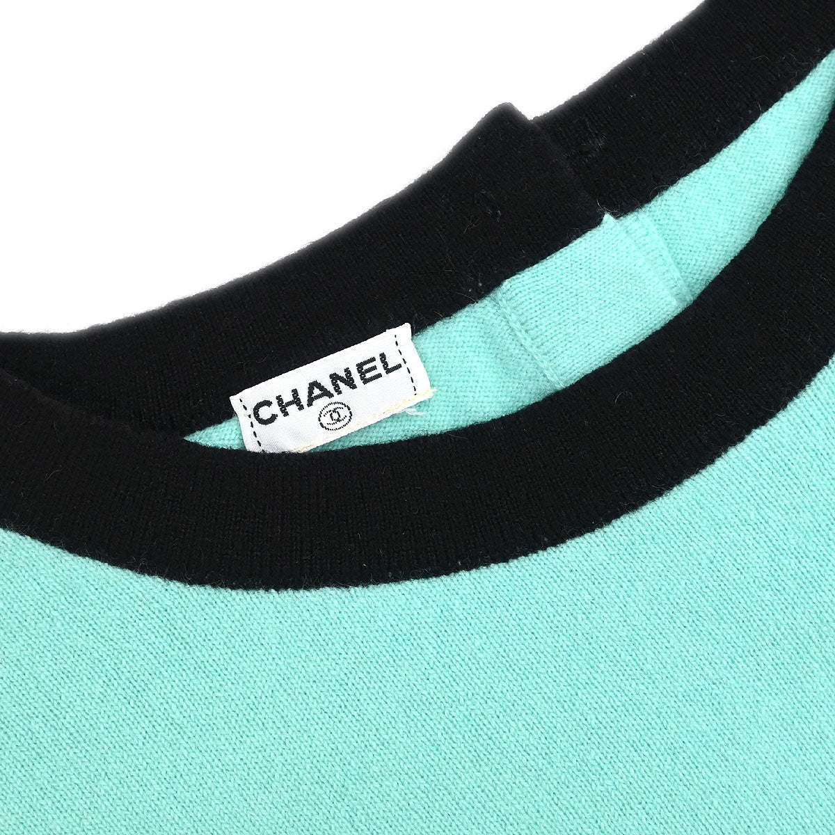 Chanel Ensemble Cardigan Short Sleeve Top Light Green