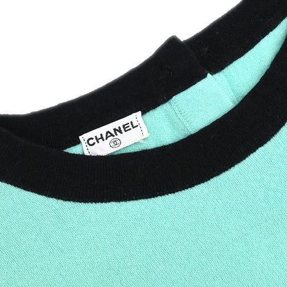 Chanel Ensemble Cardigan Short Sleeve Top Light Green