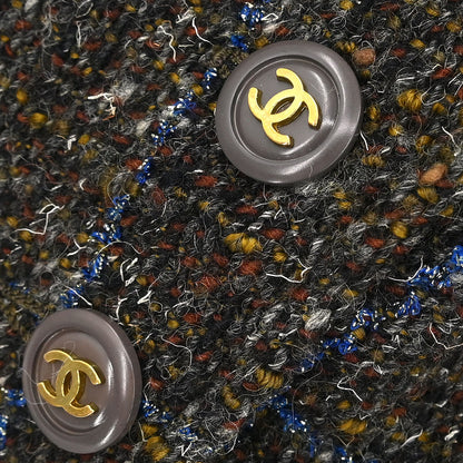 Chanel 1994 Setup Suit Jacket Skirt Brown #38