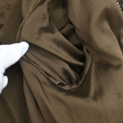 Chanel 1994 Setup Suit Jacket Skirt Brown #38