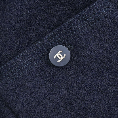 Chanel 1996 Collarless Jacket Navy #42