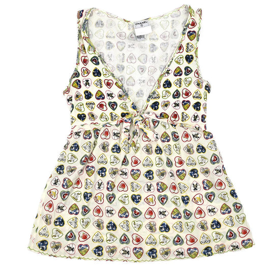 Chanel 2006 Valentine Sleeveless Top White #36