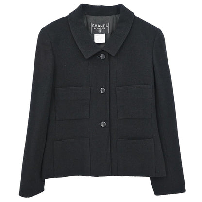 Chanel 1998 Single Breasted Jacket Black #38
