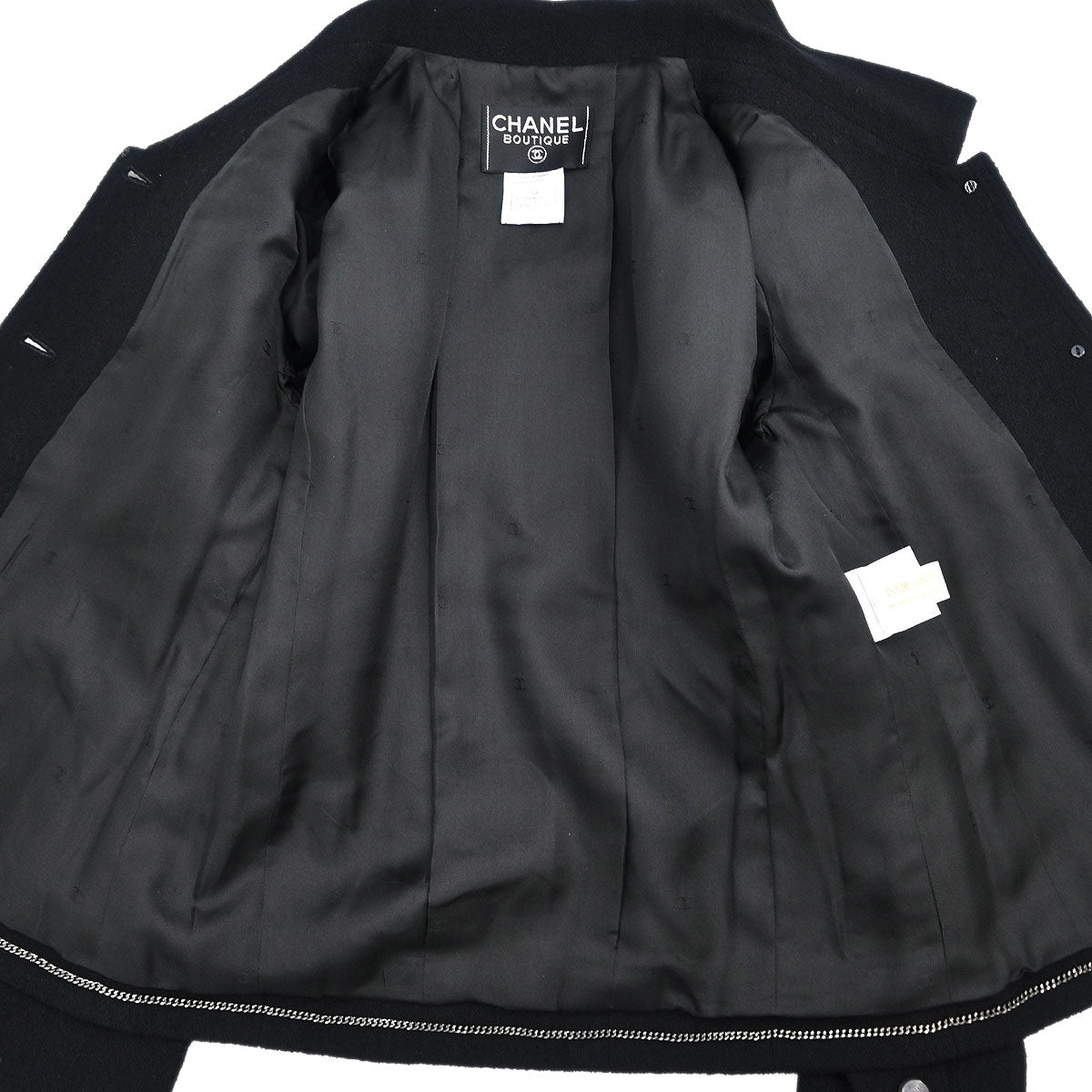 Chanel 1998 Single Breasted Jacket Black #38