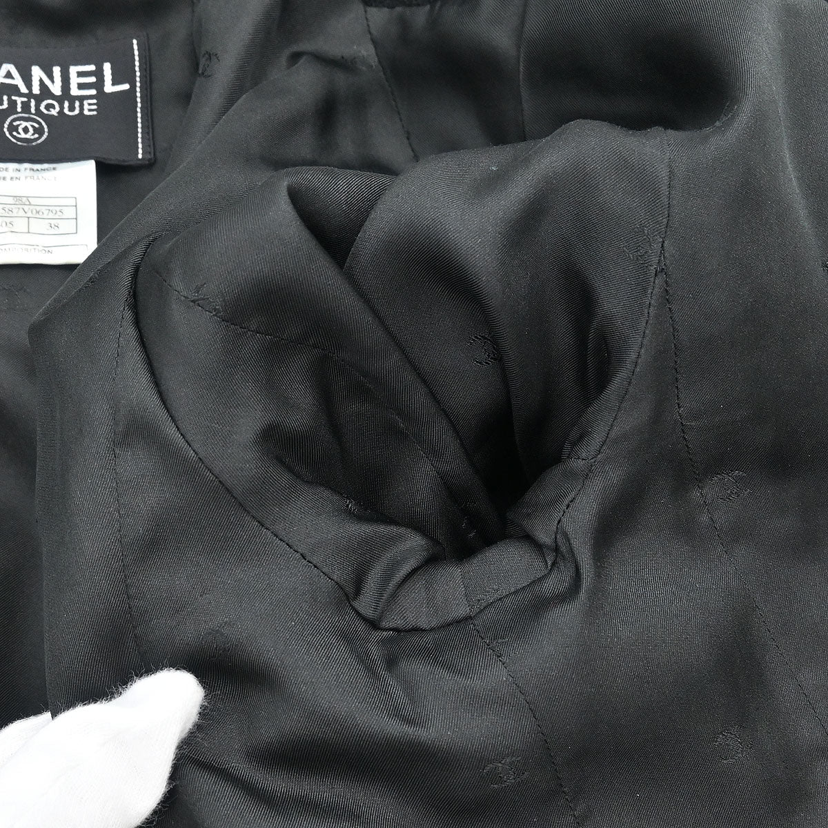 Chanel 1998 Single Breasted Jacket Black #38