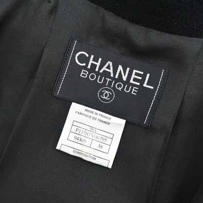 Chanel 1998 Single Breasted Jacket Black #38
