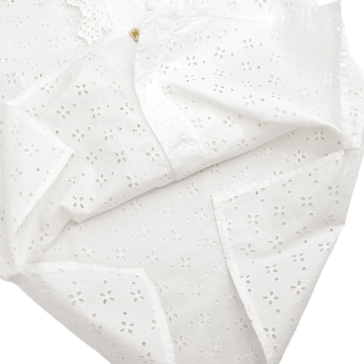 Chanel Top Blouse White #36