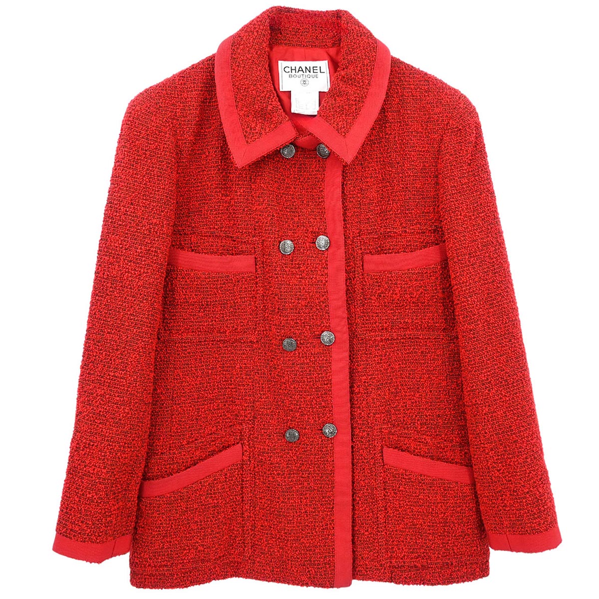 Chanel 1997 Double Breasted Jacket Red #40