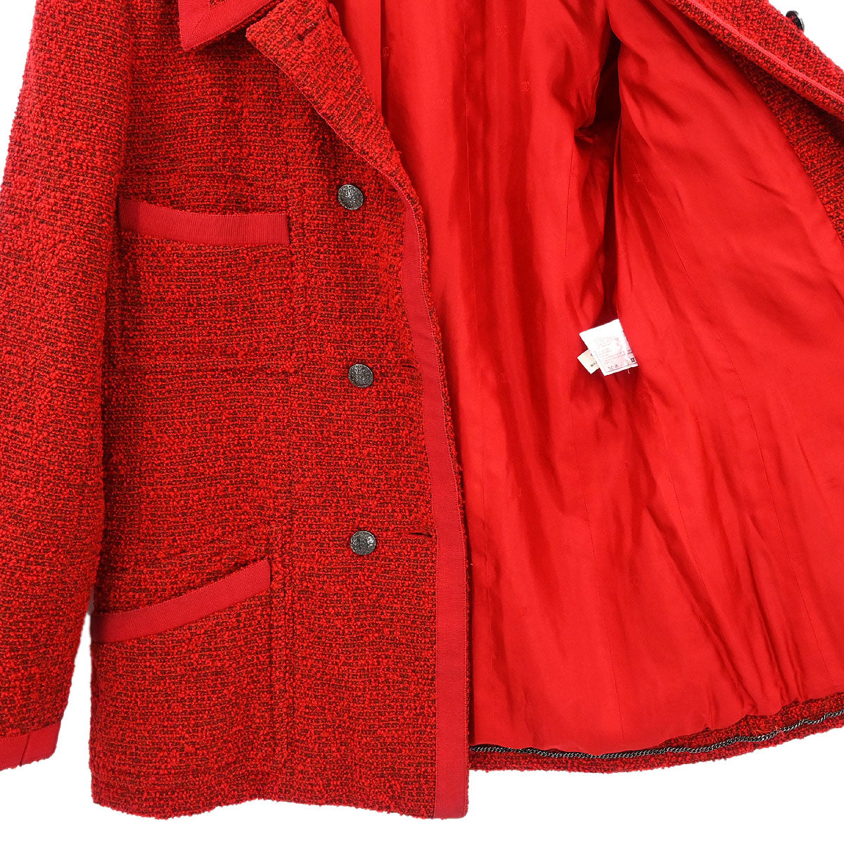 Chanel 1997 Double Breasted Jacket Red #40