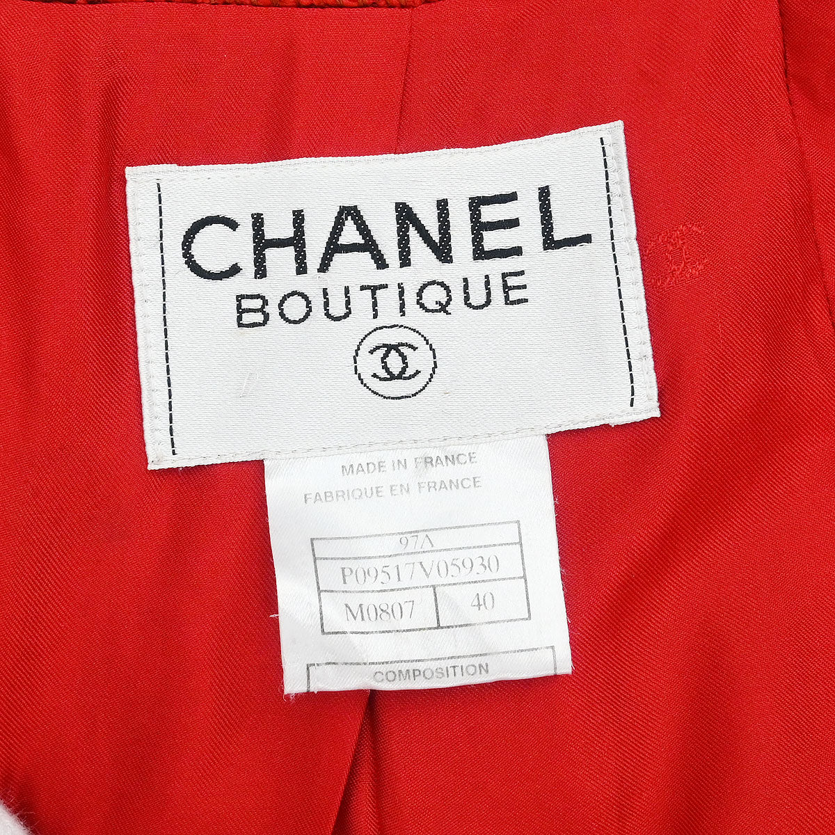 Chanel 1997 Double Breasted Jacket Red #40