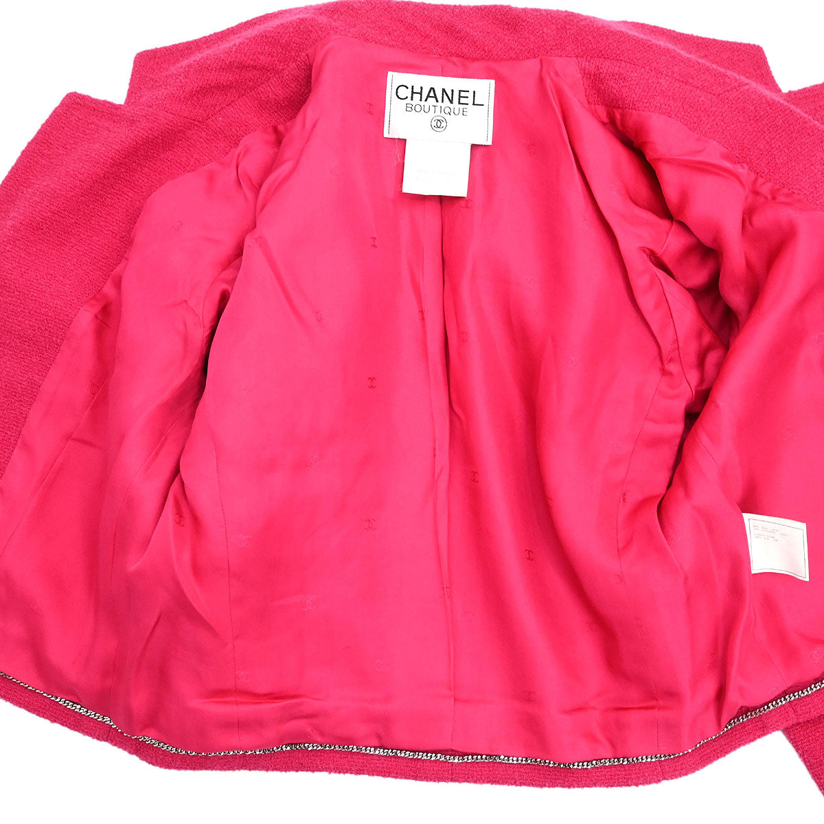 Chanel Setup Suit Jacket Sleeveless Dress Pink #36