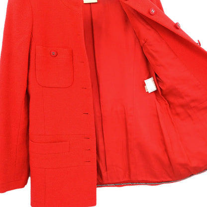 Chanel 1996 Setup Suit Jacket Skirt Red #36