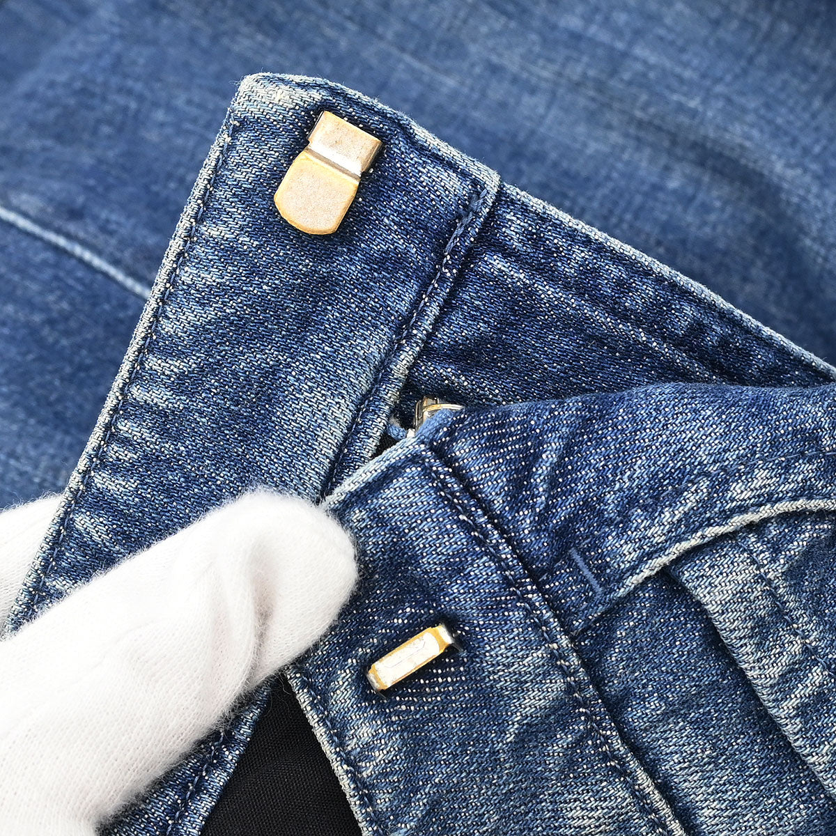 Chanel 2008 Denim Skirt Blue #38