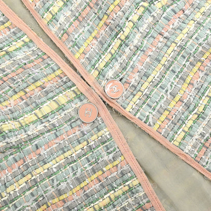 Chanel 2005 Collarless Jacket Green #34