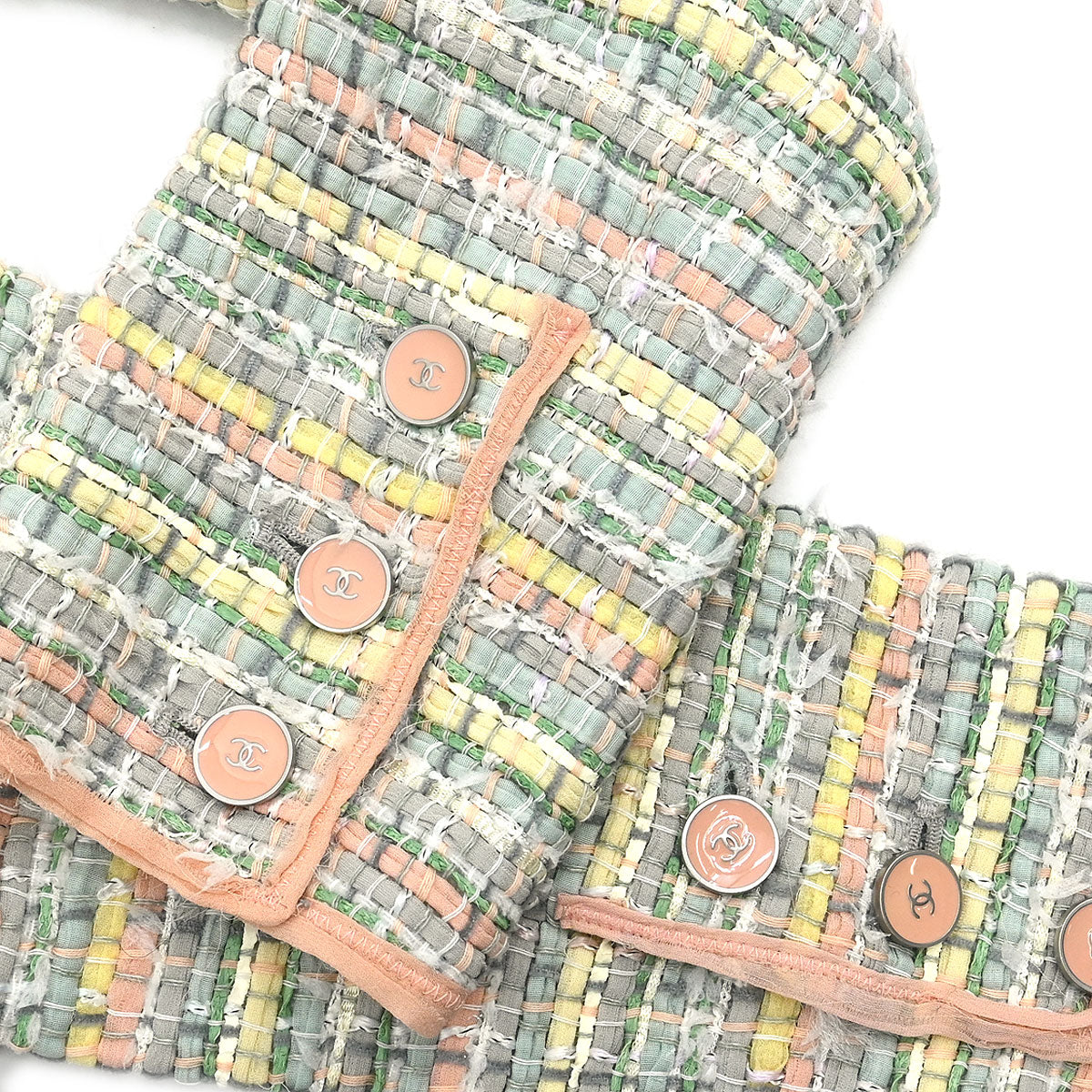 Chanel 2005 Collarless Jacket Green #34