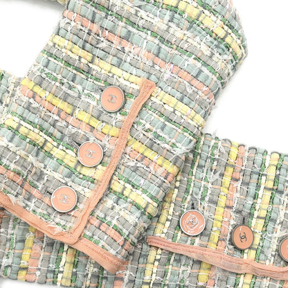 Chanel 2005 Collarless Jacket Green #34