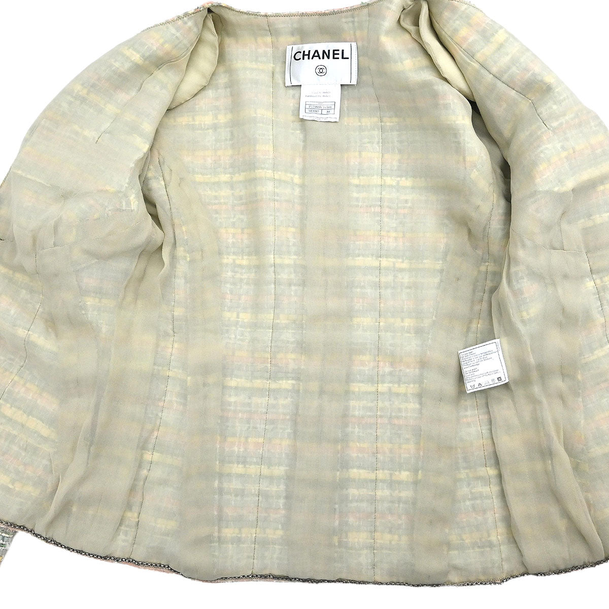 Chanel 2005 Collarless Jacket Green #34