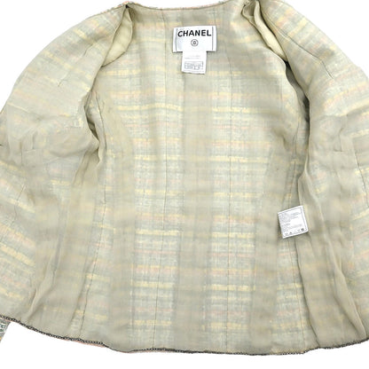 Chanel 2005 Collarless Jacket Green #34