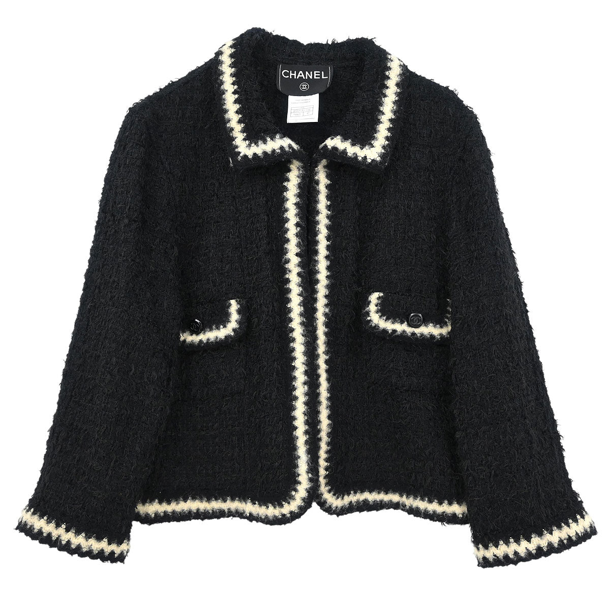 Chanel 1998 Single Breasted Jacket Black #42