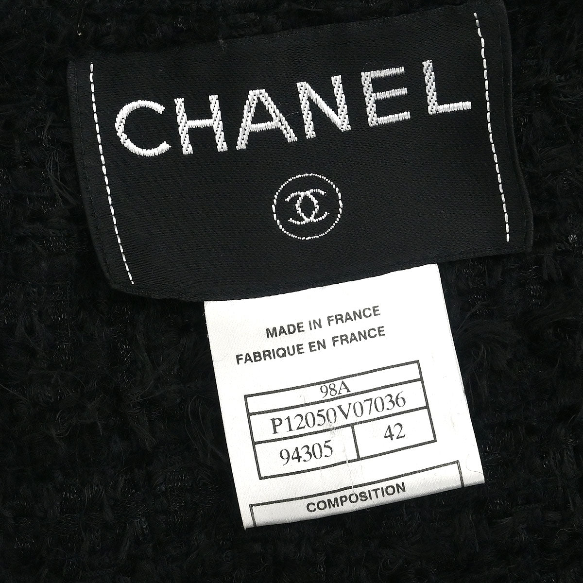 Chanel 1998 Single Breasted Jacket Black #42