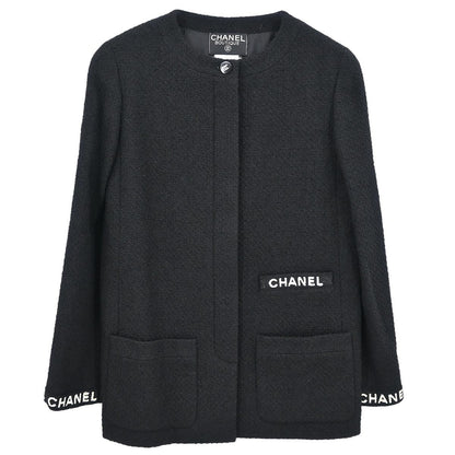 Chanel 1995 Single Breasted Jacket Black #38