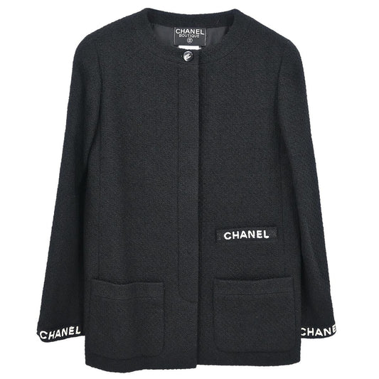 Chanel 1995 Single Breasted Jacket Black #38