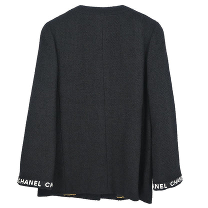 Chanel 1995 Single Breasted Jacket Black #38