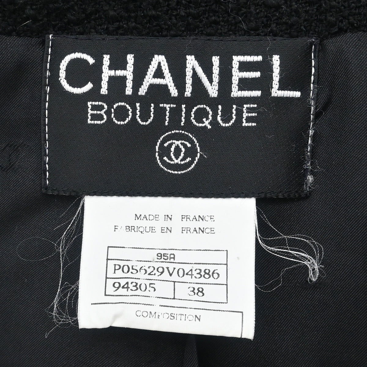 Chanel 1995 Single Breasted Jacket Black #38