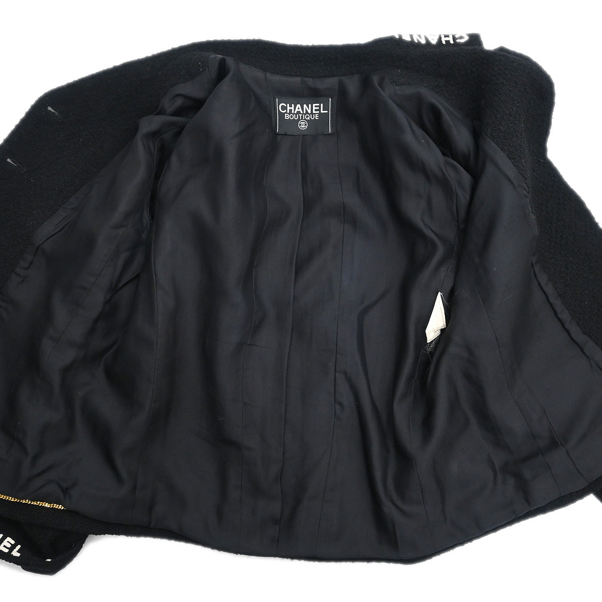 Chanel Single Breasted Jacket Black