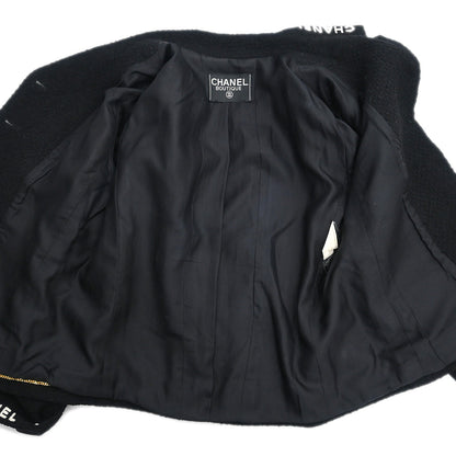 Chanel Single Breasted Jacket Black