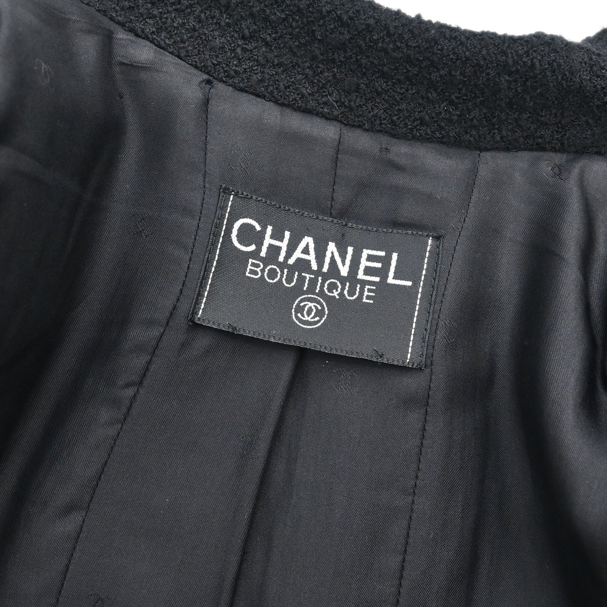 Chanel Single Breasted Jacket Black