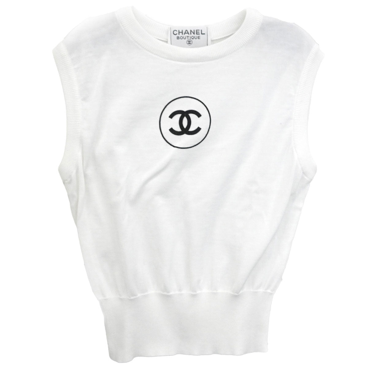 Chanel Sleeveless Tank Top White #38