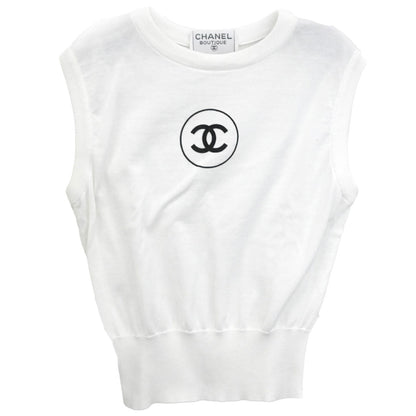 Chanel Sleeveless Tank Top White #38