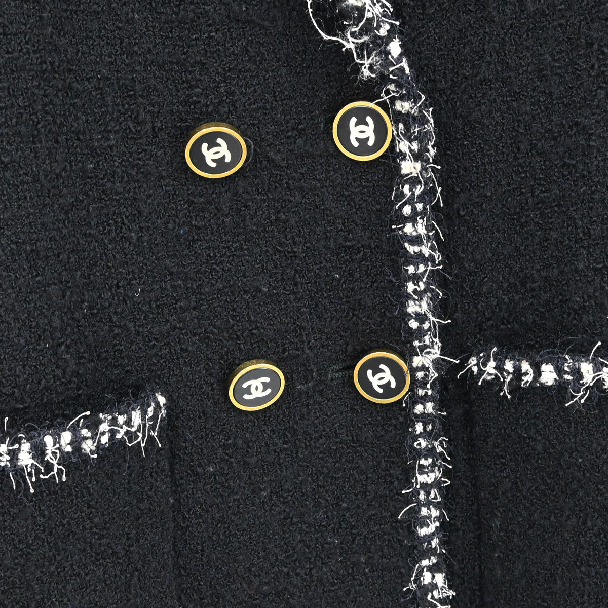 Chanel Double Breasted Jacket Black