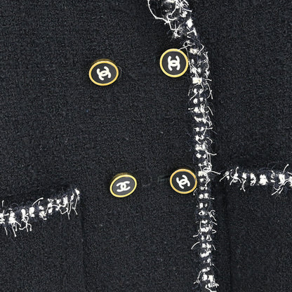 Chanel Double Breasted Jacket Black