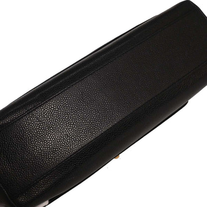 Chanel 1997-1999 Black Caviar Top Handle Handbag