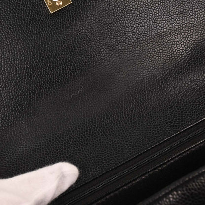 Chanel 1997-1999 Black Caviar Top Handle Handbag
