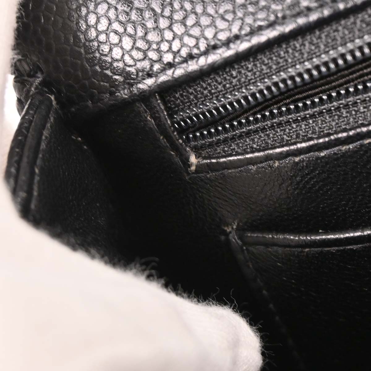 Chanel 1997-1999 Black Caviar Top Handle Handbag