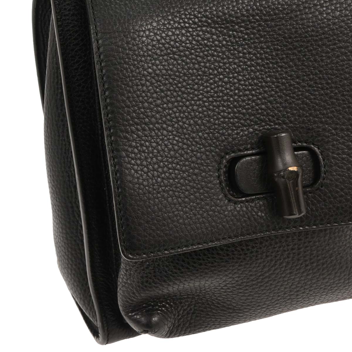 Gucci Black Bamboo Shoulder Bag