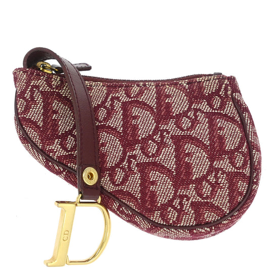 Christian Dior Trotter Saddle Coin Purse Wallet Mini Pouch Bag