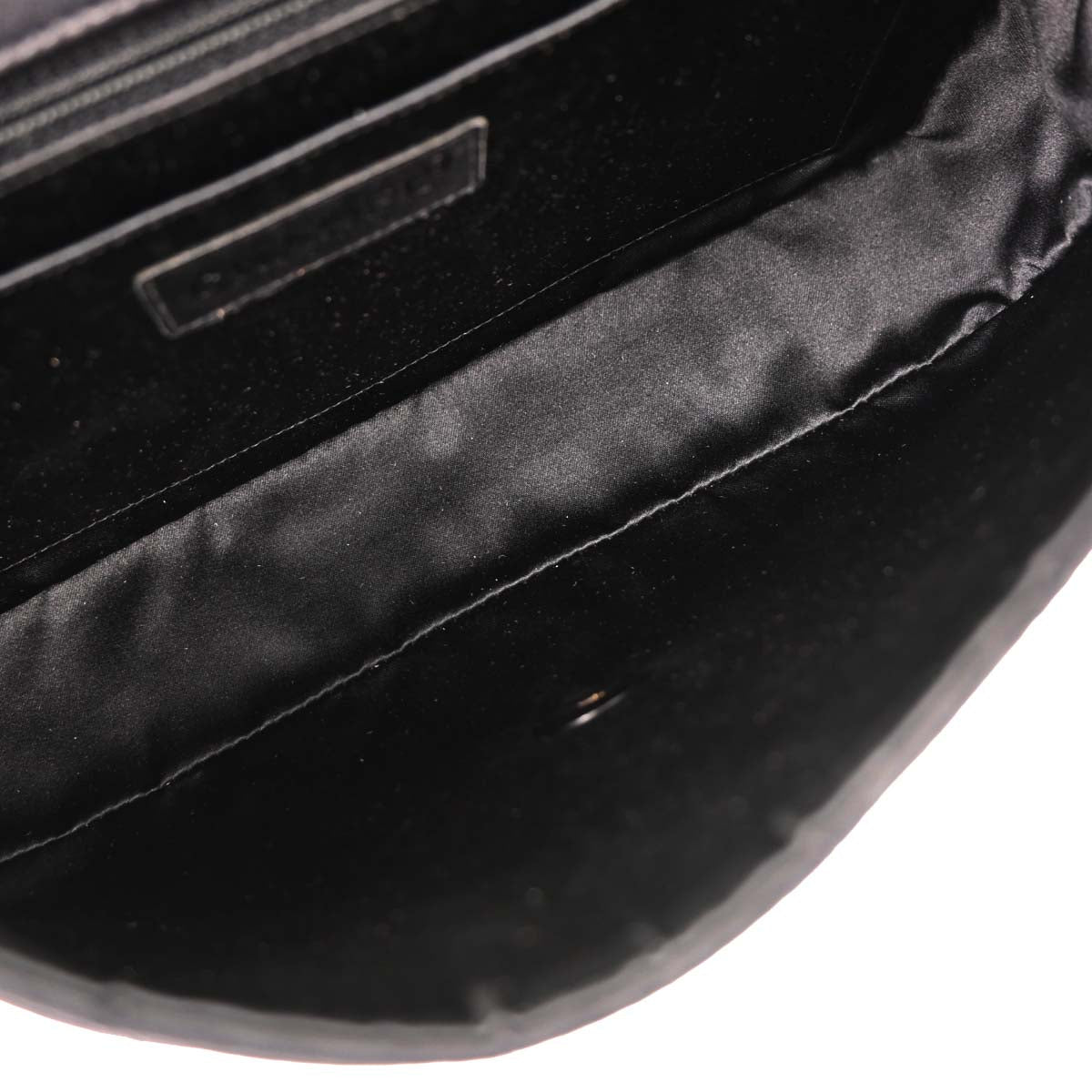 Chanel 2000-2002 Black Nylon Travel Line Single Flap Shoulder Bag