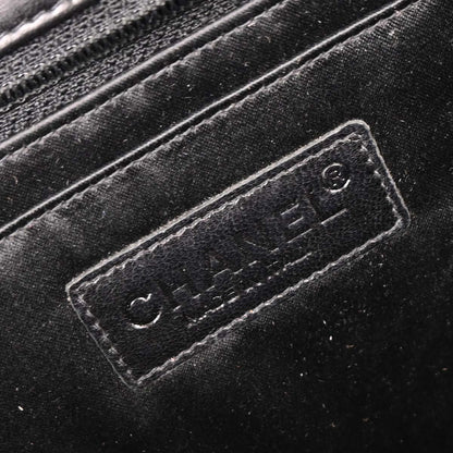 Chanel 2000-2002 Black Nylon Travel Line Single Flap Shoulder Bag