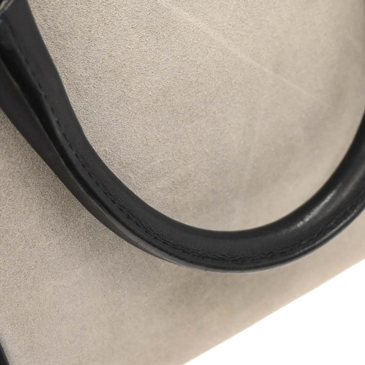 Loewe Light Gray Suede Amazona Handbag