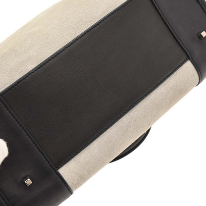 Loewe Light Gray Suede Amazona Handbag