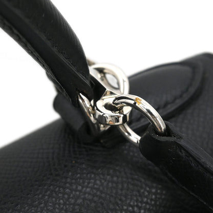 Hermes Black Epsom Kelly 28 Sellier 2way Shoulder Handbag