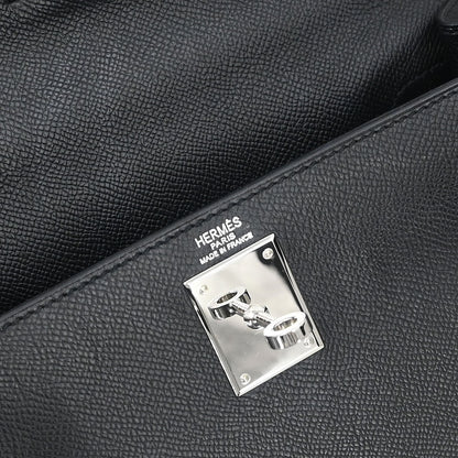 Hermes Black Epsom Kelly 28 Sellier 2way Shoulder Handbag